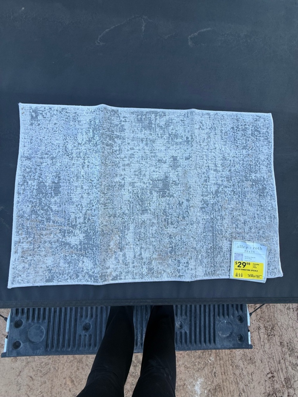 Allen + Roth Textured Gray Rug